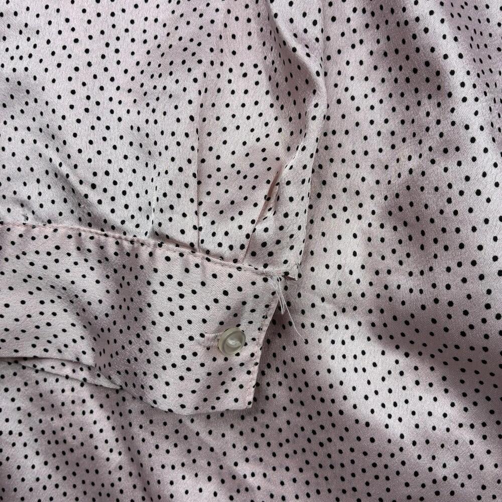 VTG‎ Christian Dior Satin Polka Dot Pajama Set 2pc Women's S Pink USA Lingerie - Picture 11 of 15